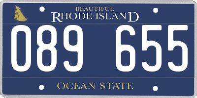 RI license plate 089655