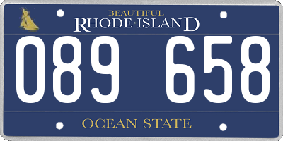 RI license plate 089658