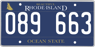 RI license plate 089663