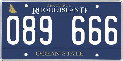 RI license plate 089666