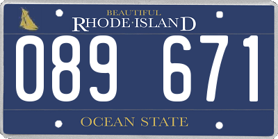 RI license plate 089671
