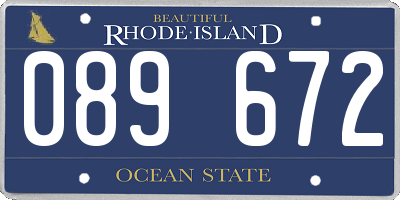 RI license plate 089672