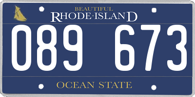 RI license plate 089673