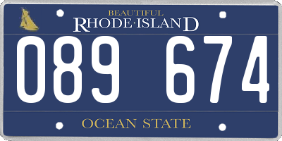 RI license plate 089674