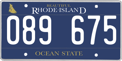 RI license plate 089675