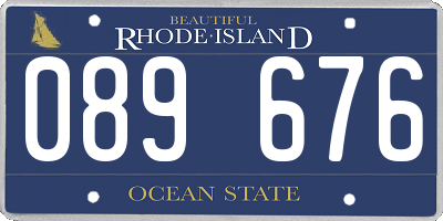 RI license plate 089676