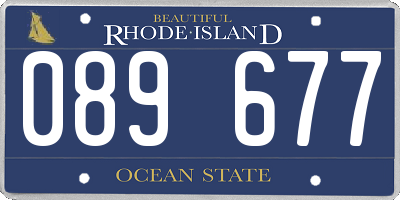 RI license plate 089677