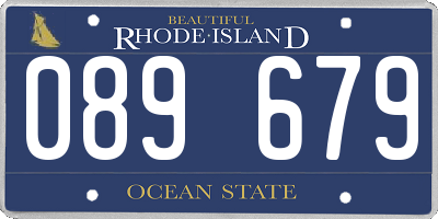 RI license plate 089679