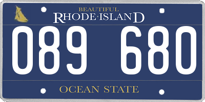 RI license plate 089680