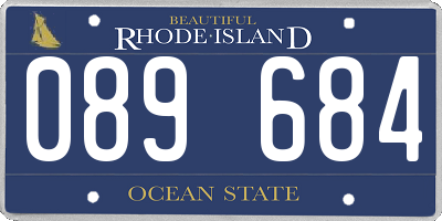 RI license plate 089684