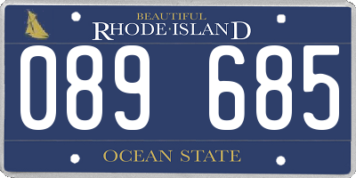 RI license plate 089685