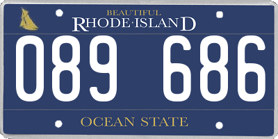 RI license plate 089686