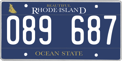RI license plate 089687