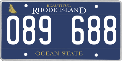 RI license plate 089688