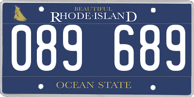 RI license plate 089689