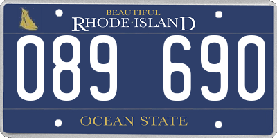 RI license plate 089690