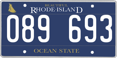 RI license plate 089693
