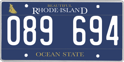 RI license plate 089694