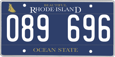 RI license plate 089696