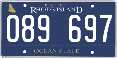 RI license plate 089697