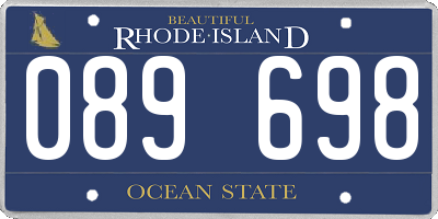 RI license plate 089698