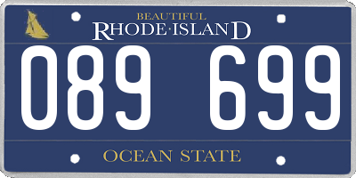 RI license plate 089699