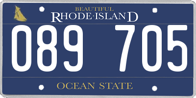 RI license plate 089705