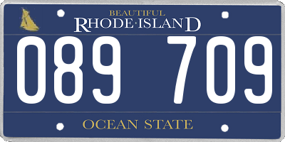 RI license plate 089709