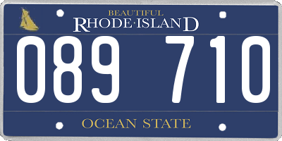 RI license plate 089710