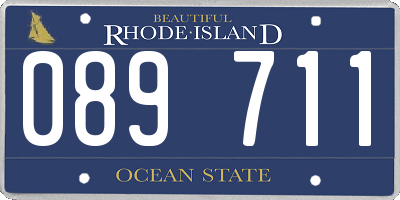 RI license plate 089711