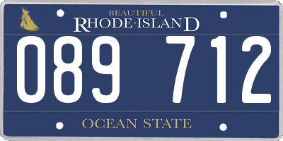 RI license plate 089712