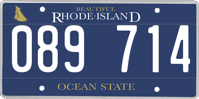 RI license plate 089714