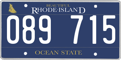 RI license plate 089715