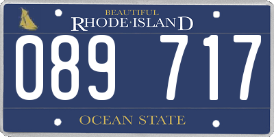 RI license plate 089717