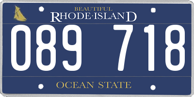 RI license plate 089718