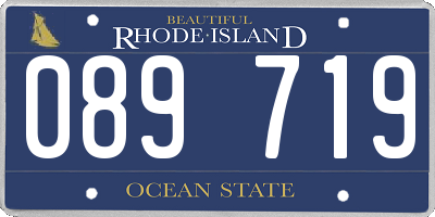 RI license plate 089719