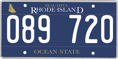 RI license plate 089720