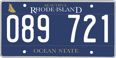RI license plate 089721