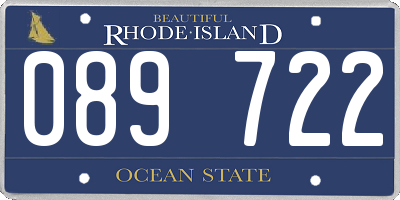 RI license plate 089722