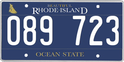 RI license plate 089723