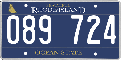 RI license plate 089724