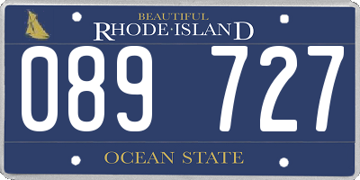 RI license plate 089727