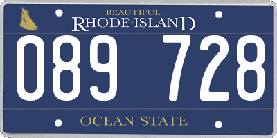 RI license plate 089728