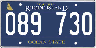 RI license plate 089730