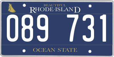 RI license plate 089731