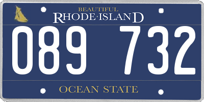 RI license plate 089732