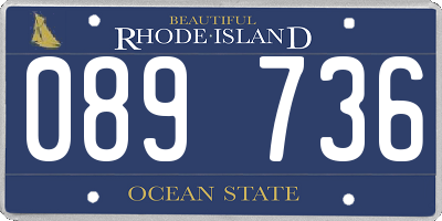 RI license plate 089736