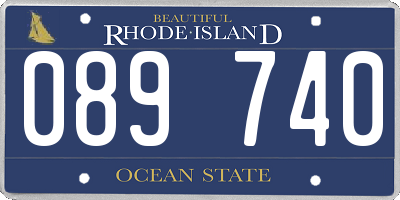 RI license plate 089740