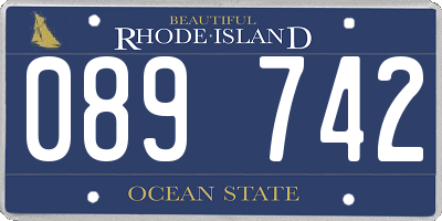 RI license plate 089742