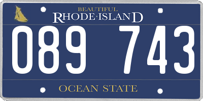 RI license plate 089743